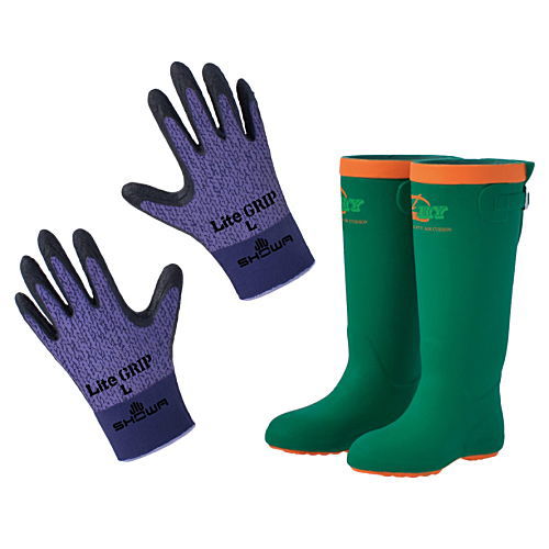 Home center GARDEN Miniature Collection CAPSULE [5.Light grip (gloves)/ Dry Agri # 40 (boots)]