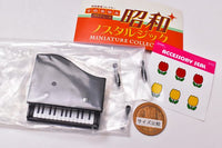 Showa Nostalgic Miniature Collection CAPSULE [6.Toy piano (black) / accessory sticker (Designphil Co., Ltd.)]