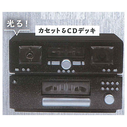 Glow! Sounds! With light sound! Top quality Full component stereo Full Black Ver [2.Cassette & CD deck]