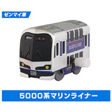 Capsule Plarail Let's play together! Holiday trip Hen [7.5000 Series Marine Liner (Mainspring vehicle)]