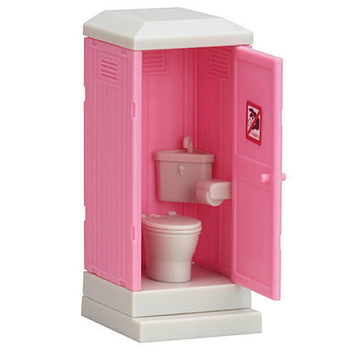 Temporary toilet see-through [6.Western style (Pink)]