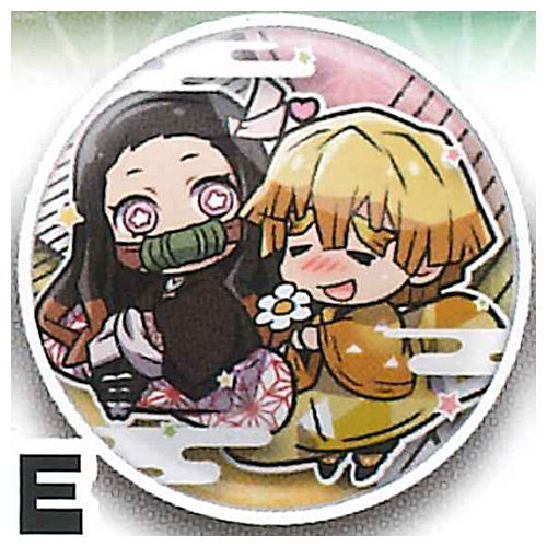 Kimetsu no Yaiba Charabanchoukou Can Badge Part.4 [5.E: Nezuko Kamado & Zenitsu Agatsuma]