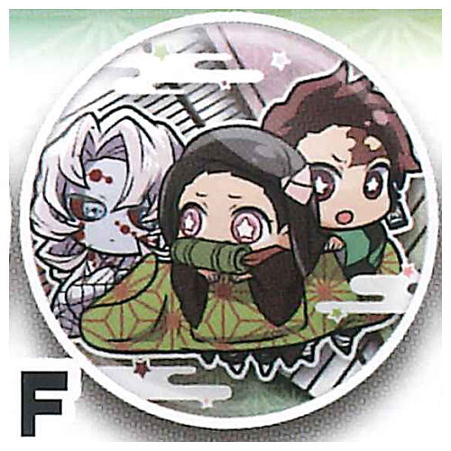 Kimetsu no Yaiba Charabanchoukou Can Badge Part.4 [6.F: Tanjiro Kamado & Nezuko Kamado & Rui]