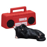 Showa home appliances and cats [5.Radio-cassette (red) and Black cat]