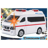 Tomica Light Keychain DX6 Emergency Fire Brigade [2.Nissan NV350 Caravan (Ambulance)]