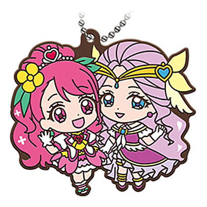 Gashapon kuji Movie PreCure PreCure Assort [3.B award: W Rubber mascot Cure Grace & Cure Earth]