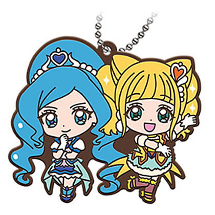 Gashapon kuji Movie PreCure PreCure Assort [4.B award: W Rubber mascot Cure Fontaine & Cure Sparkle]