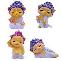 Buddha series Neko Nyorai mascot figure Part.2 [Assorted 4 type set (1.Koneko Nyorai/2.Furimuki Nyorai/3.Tenjotenge Yuigadokuson/4.Oyasumi Buddha)]