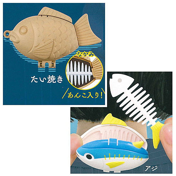 Gyompact mirror [Assorted 2 type set (1.Aji/3.Taiyaki)]