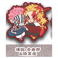 Kimetsu no Yaiba Charabanchoukou Rubber mascot Part.7 Mugen Train [8.Kyojuro Rengoku & Akaza]