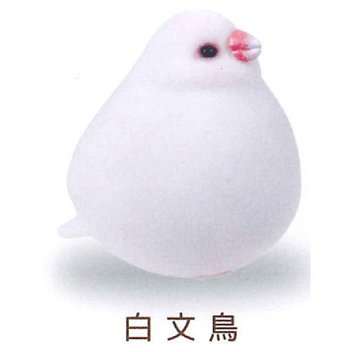 mochi mochi Ohitorisans Flocky Sofubi Mascot [1.White sparrow]