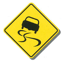 Sign mini towel Part.2 [6.Warning sign (Slippery Road)]
