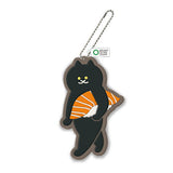 Artuniv Techni Colour SUIMIN Carrying cat Pukkuri rubber mascot [2.Salmon nigiri]