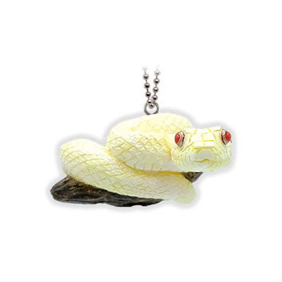 Japanese snake mascot ball chain [4.Rat snake (albino)]