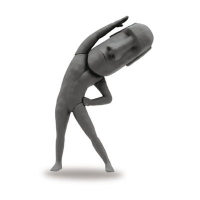 Moai mascot figure to stretch [1.Stretch the body side]
