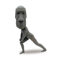 Moai mascot figure to stretch [2.Stretch the Achilles tendon]