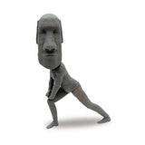 Moai mascot figure to stretch [2.Stretch the Achilles tendon]