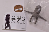 Moai mascot figure to stretch [5.Bend forward with open legs]