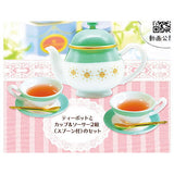 Miniature Afternoon tea mascot [2.Teapot and Set of 2 cups and saucers (with spoon)]