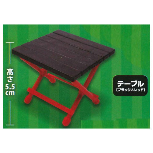The Camping chair & Table mascot VOL.3 [4.Table (black & red)]