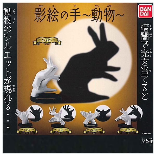 Shadow play hand animal [All 5 type set(Full Complete)]