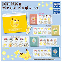 Pokemon POKE DAYS Vinyl pouch Sticker [All 5 type set(Full Complete)]