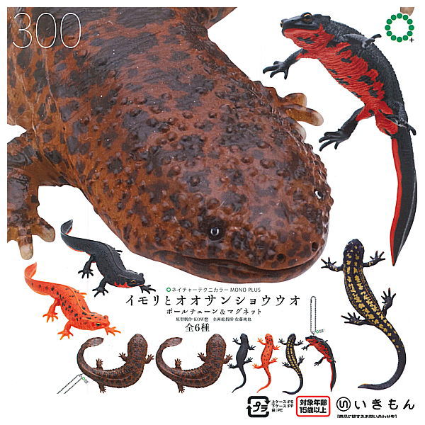 Nature Technicolor MONO PLUS Newt and Japanese giant salamander  Ball Chain & Magnet [All 6 type set(Full Complete)]