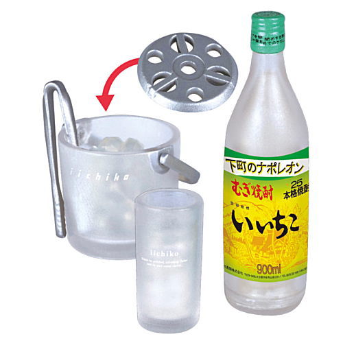 Sakenoaruyorokobi Miniature collection [4.Iichiko Mizuwari Set / Sanwa Shurui Co., Ltd.]