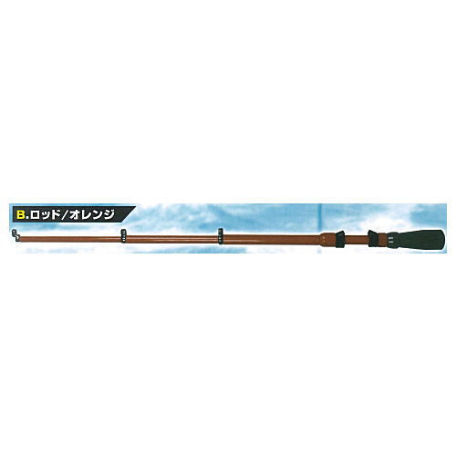 Real fish Die-cast! Mini mini fishing tackle mascot vol.4 [2.Rod / Orange]