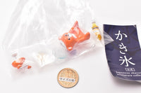 Japanese shaved ice miniature collection [4.Tiger Ice Scraper (Orange) + My Syrup (Lemon)]