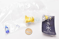 Japanese shaved ice miniature collection [6.Tiger Ice Scraper (Yellow) + My Syrup (Blue)]