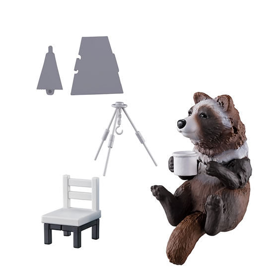 Animal camp 03 [3.Raccoon dog (with tripod chair A tent parts)]