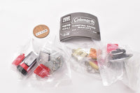 Coleman Camping Goods Mascot Part.2 [Assorted 4 type set (1.Quad multi-panel lantern/3.Tough dome 3025+/4.Hot Sandwich Cooker/5.Fire Disc & Dutch Oven SF)]