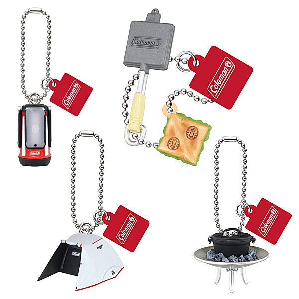 Coleman Camping Goods Mascot Part.2 [Assorted 4 type set (1.Quad multi-panel lantern/3.Tough dome 3025+/4.Hot Sandwich Cooker/5.Fire Disc & Dutch Oven SF)]