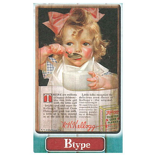 Kellogg's American Wood Plate Magnet [2.B type]
