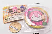 Gashapon kuji Yurucamp Assort [7.C award: Can Badge Nadeshiko Kagamihara A]