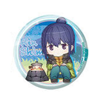 Gashapon kuji Yurucamp Assort [8.C award: Can Badge Rin Shima A]