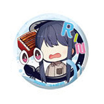 Gashapon kuji Yurucamp Assort [10.C award: Can Badge Rin Shima B]