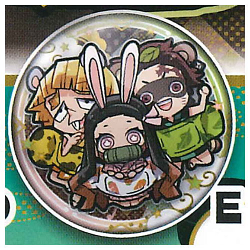 Kimetsu no Yaiba Charabanchoukou Can Badge Part.5 [5.E Ponjiro & Pyonko & Chuitsu]