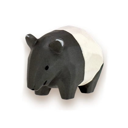 Wood carving artist Seiji Kawasaki Wood Carving Animals Mascot Figure [5.Malayan tapir]