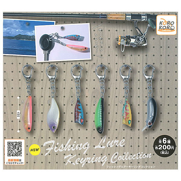 NEW Fishing Lure Keyring Collection [All 6 type set(Full Complete)]
