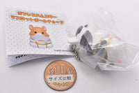 Bonless hamster mascot ball chain [3.Golden Dominant spot]