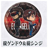 Gashapon kuji Evangelion: 3.0+1.0 Assort 02 [16.C award: Can Badge Gendou Ikari & Shinji Ikari]