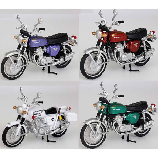 Hobby Gacha Honda Dream CB750 FOUR Collection Part.2 [Assorted 4 type set (1.1969 model (K0) Police Bike specifications/3.1970 model (K1) Valley Green Metallic/4.1970 model (K1) Candy Garnet Brown/5.1972 model (K2) Astro Purple Metallic)]