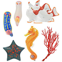 Nature Techni Color MONO PLUS Seaside creatures Magnet & Ball Chain [Assorted 6 type set (1.Hypselodoris festiva/2.Hypselodoris bullockii/4.Antennarius maculatus/5.Patiria pectinifera/7.Hippocampus?kelloggi/8.Melithaea flabellifera)]