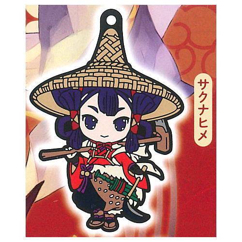Sakuna: Of Rice and Ruin Nendoroid Plus Capsule Rubber key chain [1.Sakuna]