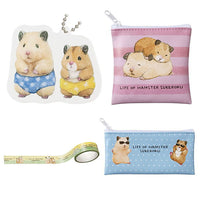 Hamster Life SUKEROKU Goods Sukeroku and Jiro [Assorted 4 type set (2.Pouch A/3.Pouch B/4.Masking tape/5.Acrylic mascot)]