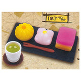 With tea! Japanese sweets cafe mascot [3.Irodori set]