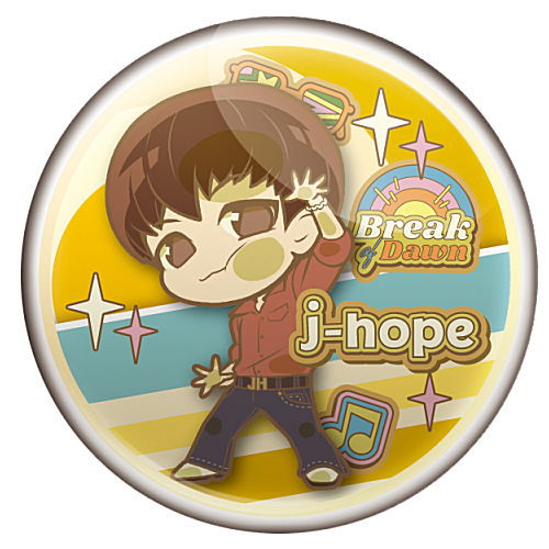 Pita! Deforme TinyTAN Can Badge Dynamite Ver. [4.j-hope]