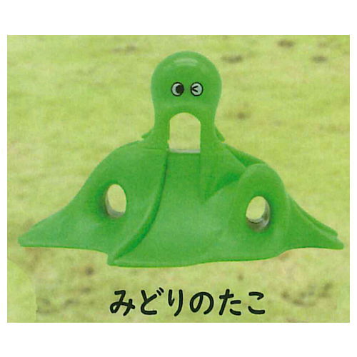 Octopus slide miniature figure [3.Green octopus]